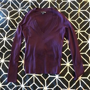 Purple V-Neck work shirt